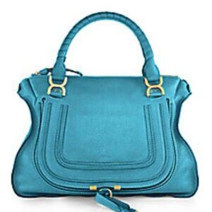CHLOE Marcie Large Hobo Bag Laguna Blue